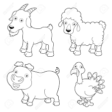 Stimulate your child's imagination, help him to keep in mind useful information and details about animals and the ability to recognizing them easier while he's having fun coloring. Illustration Of Farm Animals Cartoon Coloring Book Royalty Free Cliparts Vectors And Stock Illustration Image 16992096