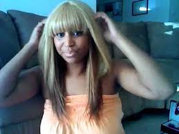 You can always add some sweet bangs to your brown and blonde highlights for a completely new look. Two Toned Blonde And Brown Bang Wrap Youtube