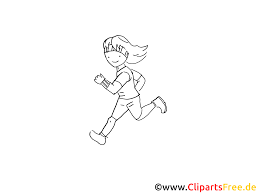 Cheerleader kostüm 90103b royal weiß. Joggen Zeichnung Schwarz Weiss Bild Clipart Comic Cartoon Zum Ausmalen