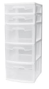 5 drawer tower plastic organizer storage office cabinet box furniture dresser. Sterilite 5 Drawer White Tower Walmart Canada
