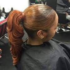Sleek Ponytail Hairstyle For Black Women Google Search Sleek Ponytail Ponytail Hairstyles Black Ponytail Hairstyles