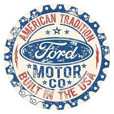 Ford Built In The Usa Tin Sign In 2021 Ford Tin Signs Ford Motor