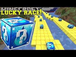 Minecraft Crazy Water Lucky Block Race Lucky Block Mod Modded Mini Game Youtube Mini Games Star Citizen Challenge Games