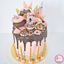 These Cakes Are Probably The Good In The World Donut Themed Birthday Cake Sprinkles Birthday Cake Donut Birthday Cake Strawberry Cakes