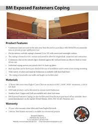 Bm Exposed Fasteners Coping