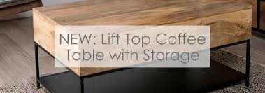 Above the elevation of the base, revealing the hidden in storage. New Lift Top Coffee Table With Storage Homescapes