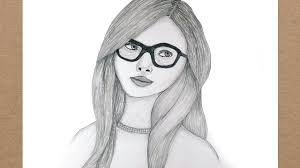 How To Draw A Girl With Glasses Girl With Glasses Pencil Sketch Step By Step Face Drawing Drawings Girl Drawing Girls With Glasses