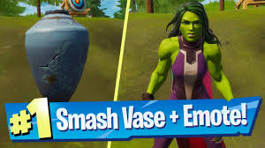 Fortnite cosmetics, item shop history, weapons and more. Emote As Jennifer Walters After Smashing Vases Location Fortnite Awakening Challenge Youtube