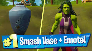 How to get jennifer walters skin fortnite. Emote As Jennifer Walters After Smashing Vases Location Fortnite Awakening Challenge Youtube