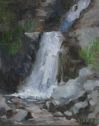 Small Original Impressionist Painting Oil On Other Waterfall Waterfall Waterfall Paintings Painting Media