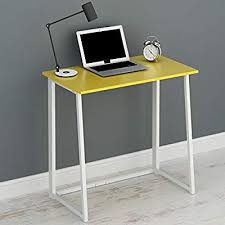 Cherrytree Furniture Compact Foldable Computer Desk Laptop Desktop Table Yellow Amazon Co Uk Kitchen Folding Computer Desk Computer Workstation Desk Desk