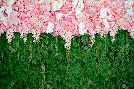 We looked to the wedding industry's top florists and planners for some spring flower ideas to help inspire your upcoming event design. Backdrop Pink Flowers And Green Leaf Arrangement For Wedding Stock Photo Picture And Royalty Free Image Image 39278056