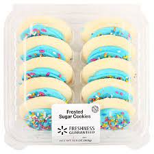 Use black frosting and 3 kinds of sprinkles to make spooky cookies! Freshness Guaranteed Frosted Sugar Cookies 13 5 Oz 10 Count Walmart Com Sugar Cookie Frosting Sugar Cookies Cookies Branding