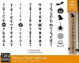 Trick Or Treat Vertical Signs Halloween Svg Files For Etsy Svg Trick Or Treat Halloween Porch Sign