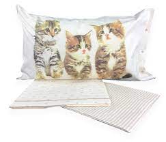 Completo lenzuolo lenzuola natura gatto gatti lilla animali. Completo Letto Stampato Con Teneri Cuccioli Di Gatto