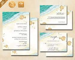 Beach Theme Wedding Invitation Gold Beach Wedding Invitation Etsy Beach Theme Wedding Invitations Etsy Wedding Invitations Gold Beach Wedding