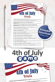 4th Of July Printable Game Fourth Of July Trivia Game Etsy In 2020 Fourth Of July 4th Of July Trivia 4th Of July Games 12 fun fourth of july activities that will make you feel extra patriotic.