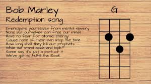 Celebre canzone di bob marley, uscita nell'anno 1980 e presente nell'album musicale uprising. Bob Marley Redemption Song Ukulele Tutorial W Lyrics Youtube