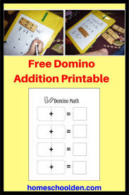 Free Math Dominoes Printable This Is A Free Printable For Using Dominoes For Addition Practice Freemathprin Free Math Worksheets Free Math Homeschool Math