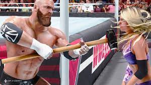 WWE 2k19: Triple H vs. Candice LeRae intergender wrestling ryona - YouTube