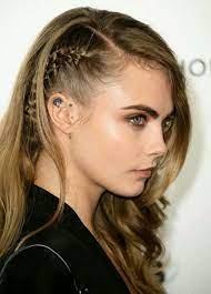 Slf Mag Cara Delevingne In One Side Braid Loose Hair Cara Delevingne Hair Loose Hairstyles Hair Styles