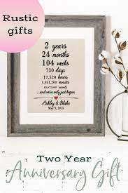 We are not married but we live together. Two Year Anniversary Gift Ideas Rustic Gifts 2 Years Together Pers Second Wedding Anniversary Anniversary Gifts For Husband Second Wedding Anniversary Gift