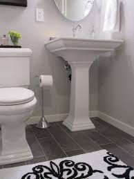 Decorate the walls with stencils. Grey Modern Small Half Bathroom Ideas Trendecors