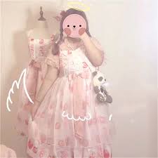 New members get a $25 welcome bonus upon purchase! Strawberry Pattern Pink Plus Size Jsk Lolita Dress Buxom Fat Chubby Sweet Girl Lovely Anime Short Sleeve Dress Lolita Xl 2xl 3xl Lolita Dresses Aliexpress