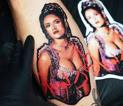 Salma even unrobed a little bit to show off her cleavage and huge tattoos. Salma Hayek Tattoo By Dave Paulo Photo 29437