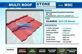 Genteng metal berpasir warna / pasir berwarna jarak reng 38.5cmrp33.000: Harga Genteng Metal Pasir Per Lembar Terbaru 2020 Central Atap Spandek