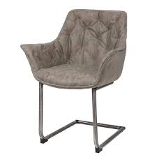 Armlehnen Schwingstuhl In Taupe Kunstleder Edelstahl 2er Set Jetzt Bestellen Unter Https Moebel Ladendirekt De Kueche Esszimmerstuhle Stuhle Freischwinger