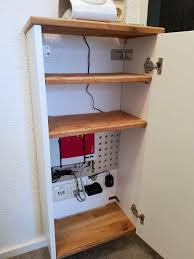 It Sideboard Keep The Wifi Router Out Of Sight Ikea Hackers Router Verstecken Telefonschrank Kabel Verstecken Wand