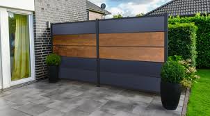 Hpl Sichtschutzzaun Anthrazit Rost In 180x180cm Sichtschutzzaun Outdoor Dekorationen Zaun