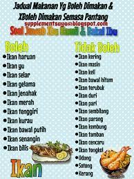 Buat stok rempah herba dan ikan yang boleh dimakan ketika berpantang. Syazwana Jamal September 2016