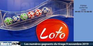 La chance a souri à un joueur qui a empoché la somme approx. Les Numeros Gagnants Du Tirage Du Loto Du 9 Novembre 2019 Sont 04 05 11 13 36 40 Maurice Info