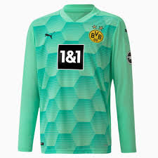 Marco reus borussia dortmund bvb 2018 football/soccer jersey, size s. Bvb Replica Long Sleeve Youth Goalkeeper Jersey Green Glimmer Puma Shoes Puma