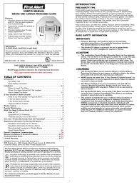 An effective carbon monoxide alarm will detect early levels of co. First Alert Sc01nm08 User Manual Pdf Download Manualslib