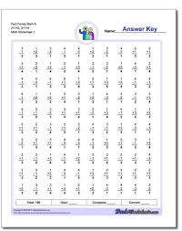These Fact Family Worksheets Are Structured As One Minute And Two Minute Timed Worksheets Introd Family Worksheet Subtraction Worksheets Fact Family Worksheet