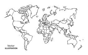 Mapa Del Mundo Para Colorear