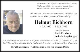 Traueranzeigen von Helmut Eichhorn