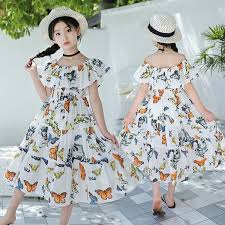 Find More Dresses Information About Kids Costume Holiday Bohemian Beach Dress Butterfly Floral Long Dress Girls S Kids Dress Teenage Girls Dresses Girl Outfits