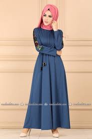 Modaselvim Elbise Kollari Pul Payetli Elbise 3224pm271 Indigo Musluman Modasi Moda Stilleri Tarz Elbiseler
