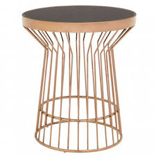 I'm of the opinion that you can never have too many side tables. Alvaro Copper Finish Round Side Table Modern Furniture Side Tables
