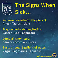 Zodiac Signs When Sick Aries Taurus Gemini Cancer Leo Virgo Libra Scorpio Sagittarius Caprico Zodiac Sign Traits Zodiac Signs Funny Zodiac Star Signs