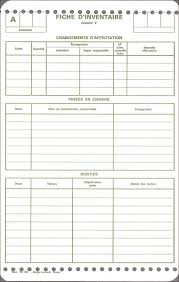 Habituellement, je parviens à trouver un ou plusieurs éléments de réponse mais là ce n'est pas si. Fiches D Inventaire Comptabilite Patrimoniale Gestion Comptable Intendance Enseignement Documents Accessoires La Boutique Berger Levrault