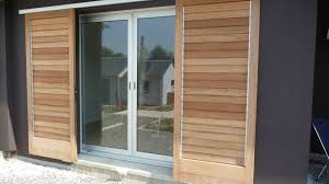 Volet Bois Baie Vitree Recherche Google Volet Coulissant Bois Volet Coulissant Volet Bois