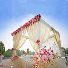 White gazebo canopy cover wedding party tent with removable mesh side walls transform an ordinary gathering into the transform an ordinary gathering into the extraordinary with a fun and practical outsunny 10 ft. 4 Post Height Adjustable Canopy Photo Exhibition Booth Hardware Kit Only Efavormart