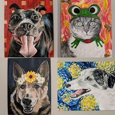 😻 the best place to shop gifts for cats and dogs lovers, pet painting, animal wall art and personalized pet presents. I Paint Custom Pet Portraits Using Acrylic Paint On Canvas Panel 9x12 Check Out My Instagram Brindle And Bristles For More Examples Let Me Know If You Have Any Questions Somethingimade