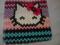 Closeup Of Hello Kitty Purse By B0w2your Princess Hello Kitty Purse Pony Beads Beaded Banners