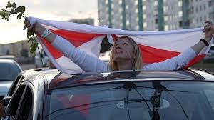 The flag, which has two white stripes and one red one, is packed with history and symbolism. Belarus Protests We Can Breathe For The First Time In Our Lives Bbc News